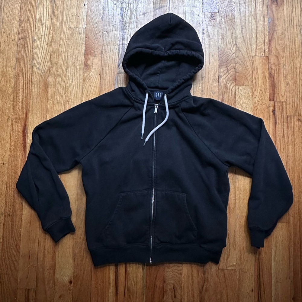GAP Black Zip-Up hoodie Medium